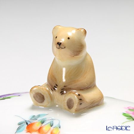 ヘレンド ミルフルール MF 06114-0-71 オーバルボックス（クマ）