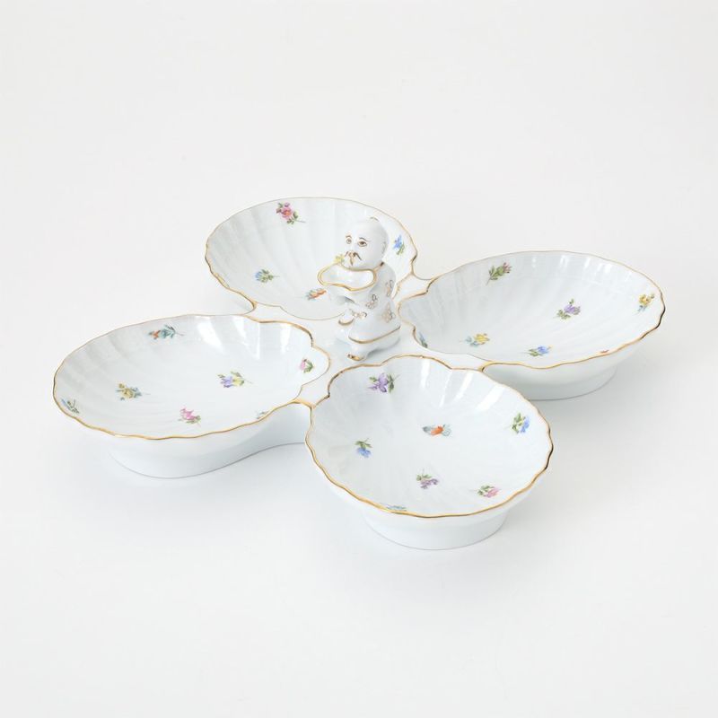 ヘレンド ミルフルール MF 07532-0-21 4 ファンシーディッシュ（マンダリン）