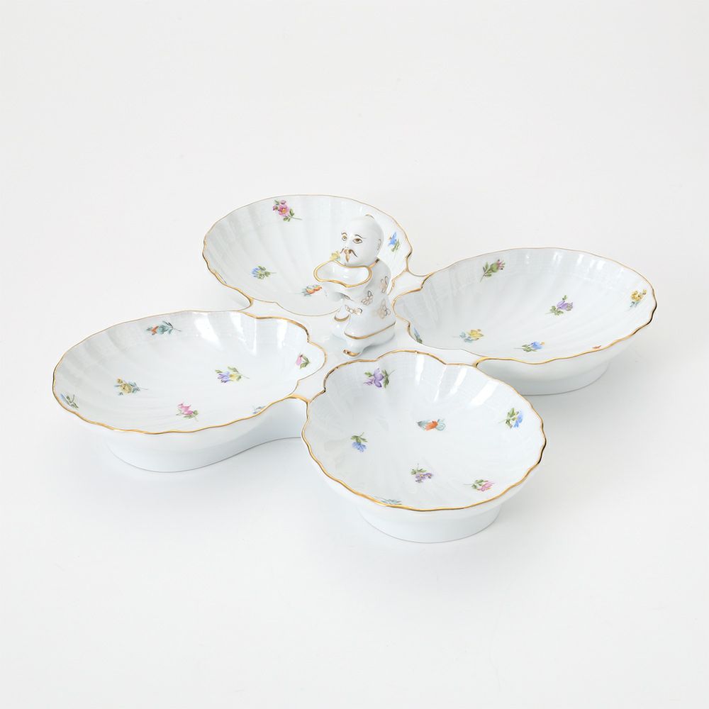 ヘレンド ミルフルール MF 07532-0-21 4 ファンシーディッシュ（マンダリン）