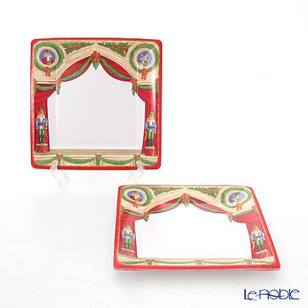 カスパリ ペーパープレート スクエア 25.4×25.4cm XDP13430 クリスマスバレー 8枚入