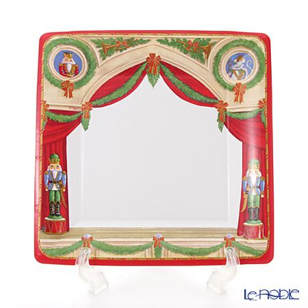 カスパリ ペーパープレート スクエア 25.4×25.4cm XDP13430 クリスマスバレー 8枚入