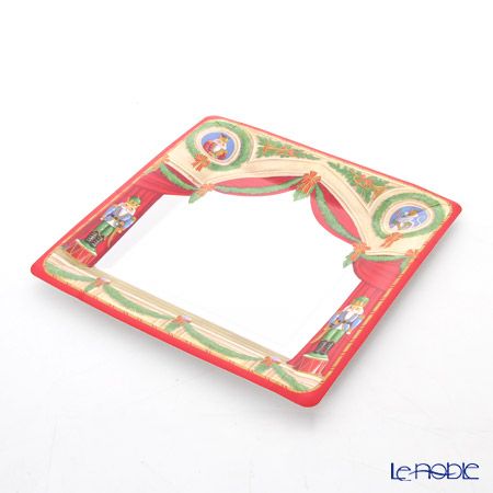 カスパリ ペーパープレート スクエア 25.4×25.4cm XDP13430 クリスマスバレー 8枚入