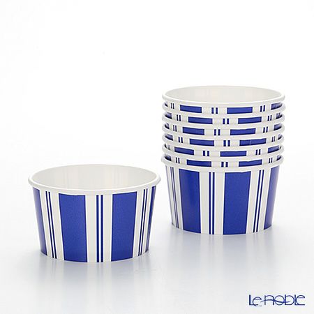 カスパリ トリートカップ 280ml CPT13872 ストライプブルーホワイト 8枚入
