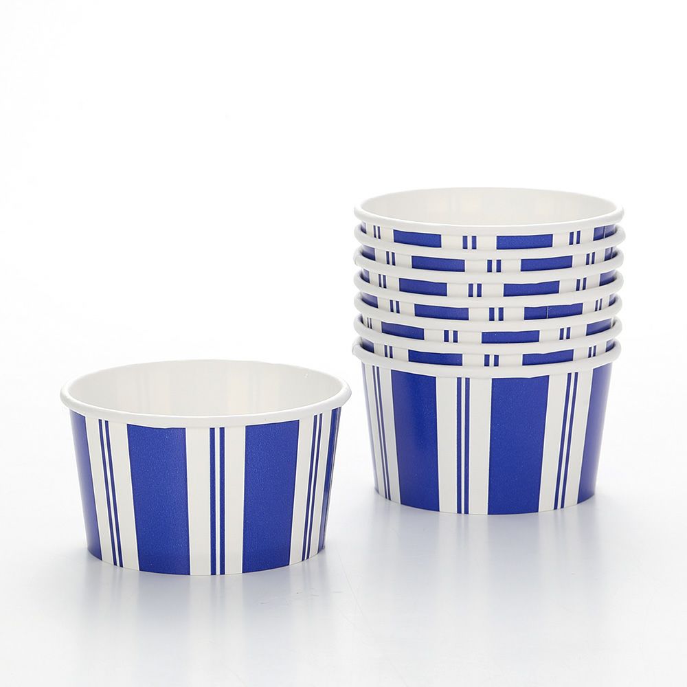 カスパリ トリートカップ 280ml CPT13872 ストライプブルーホワイト 8枚入