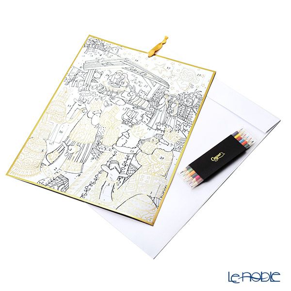 カスパリ カラーリング アドベントカレンダー 色鉛筆付き XADVUS265 ネイティビティ 32×42cm