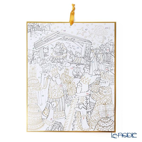 カスパリ カラーリング アドベントカレンダー 色鉛筆付き XADVUS265 ネイティビティ 32×42cm