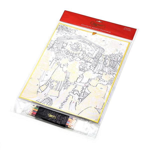 カスパリ カラーリング アドベントカレンダー 色鉛筆付き XADVUS265 ネイティビティ 32×42cm