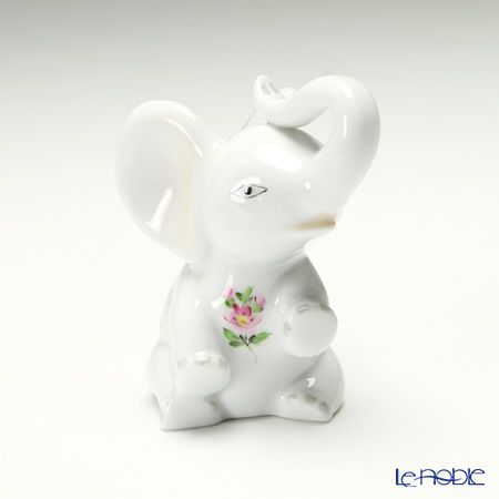 ヘレンド ミルフルール MF 15511-0-00 おすわり小象 7.2cm