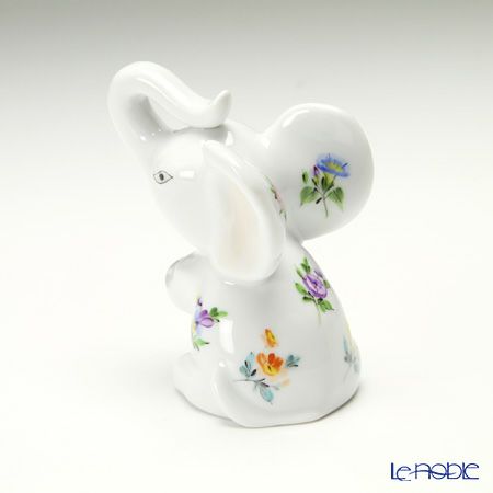 ヘレンド ミルフルール MF 15511-0-00 おすわり小象 7.2cm