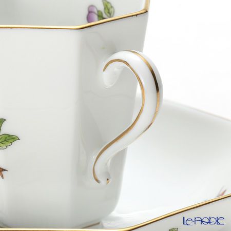 ヘレンド ヴィクトリア・プレーン VA 04307-0-00 モカカップ＆ソーサー（オクタゴナル）