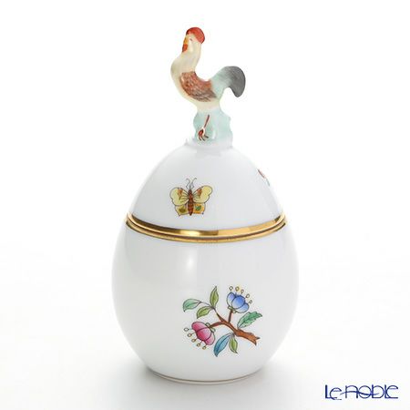 ヘレンド ヴィクトリア・プレーン VA 06043-0-16 タマゴボックス 縦 ニワトリ 10cm