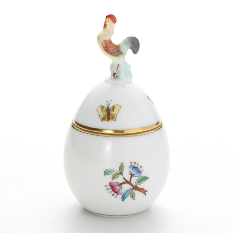 ヘレンド ヴィクトリア・プレーン VA 06043-0-16 タマゴボックス 縦 ニワトリ 10cm