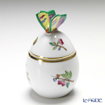 ヘレンド ヴィクトリア・プレーン VA 06043-0-17 タマゴボックス 縦 チョウ