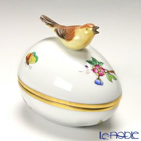 ヘレンド ヴィクトリア・プレーン VA 06054-0-05 タマゴボックス 横 トリ 6.5cm