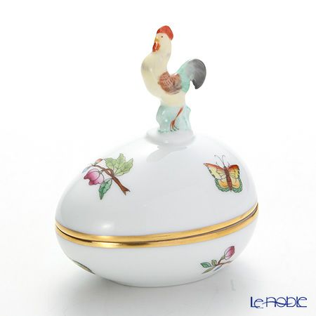 ヘレンド ヴィクトリア・プレーン VA 06054-0-16 タマゴボックス 横 ニワトリ 8.5cm
