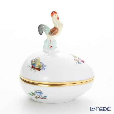 ヘレンド ヴィクトリア・プレーン VA 06054-0-16 タマゴボックス 横 ニワトリ 8.5cm
