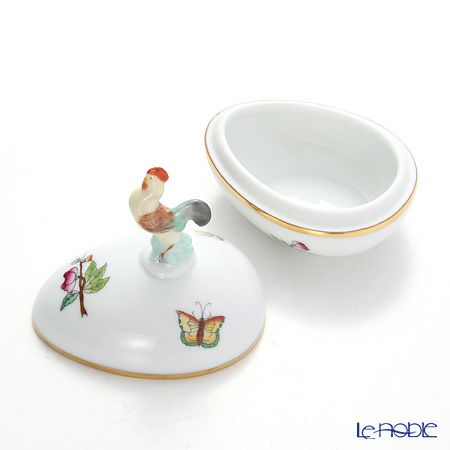 ヘレンド ヴィクトリア・プレーン VA 06054-0-16 タマゴボックス 横 ニワトリ 8.5cm