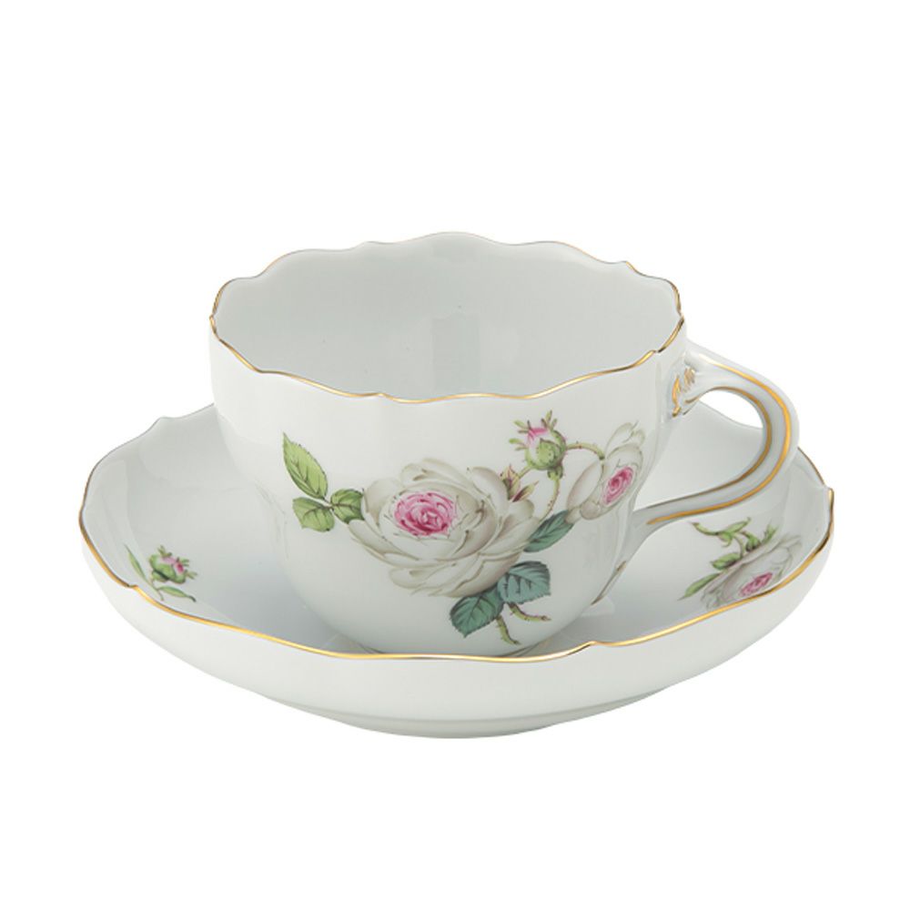 マイセン（Meissen） ホワイトローズ 029510／00582 コーヒーカップ＆ソーサー 200ml