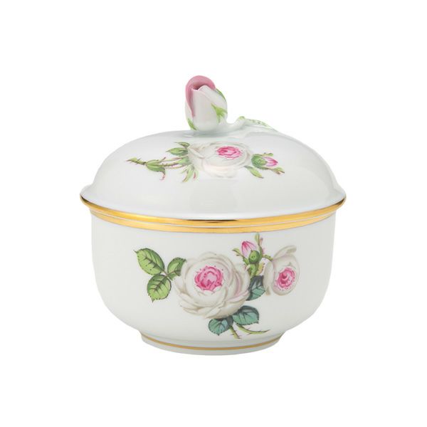 マイセン（Meissen） ホワイトローズ 029510／00822 シュガー 9cm