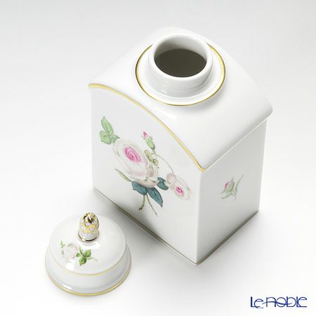 マイセン（Meissen） ホワイトローズ 029510／52861 ティーキャディー 14cm