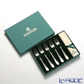 ミントン ヴィクトリアストロベリーホワイト VS202 ケーキフォーク 5本セット 【収納袋付】