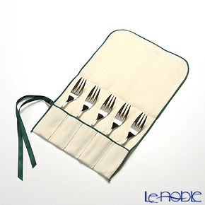 ミントン ヴィクトリアストロベリーホワイト VS202 ケーキフォーク 5本セット 【収納袋付】