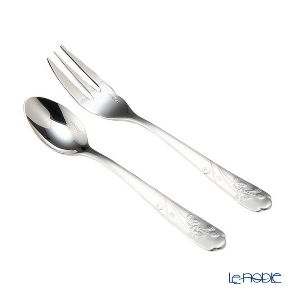 ミントン ヴィクトリアストロベリーホワイト VS203 ティースプーン・フォーク 10本セット 【収納袋付】