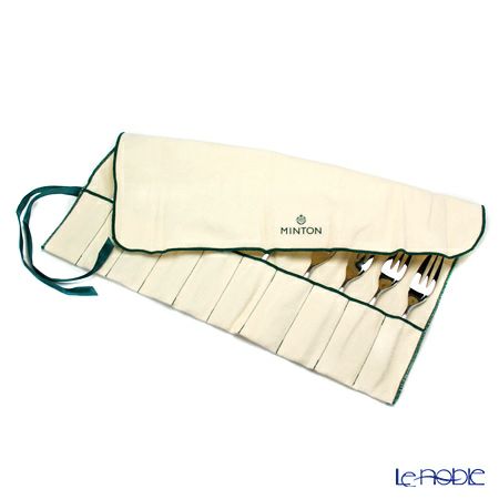 ミントン ヴィクトリアストロベリーホワイト VS203 ティースプーン・フォーク 10本セット 【収納袋付】