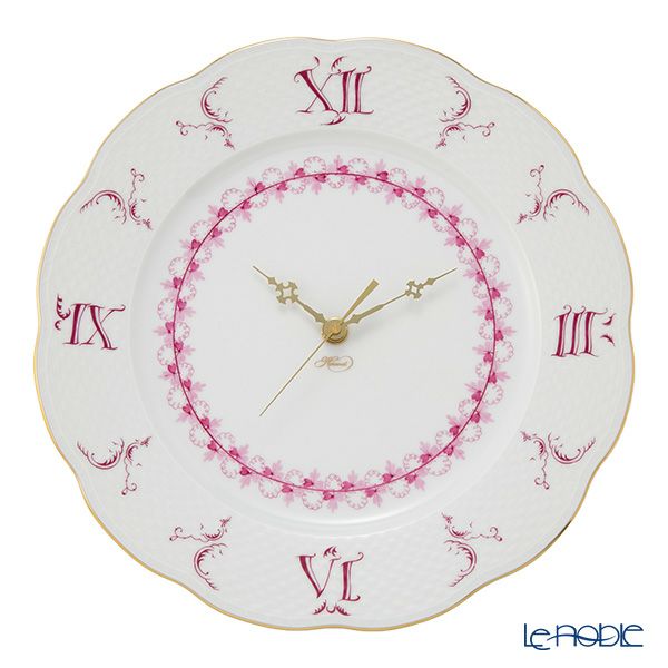 ヘレンド パセリピンク PEP 00527-0-47 ウォールクロック 28.5cm