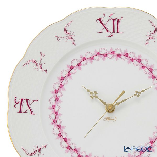 ヘレンド パセリピンク PEP 00527-0-47 ウォールクロック 28.5cm