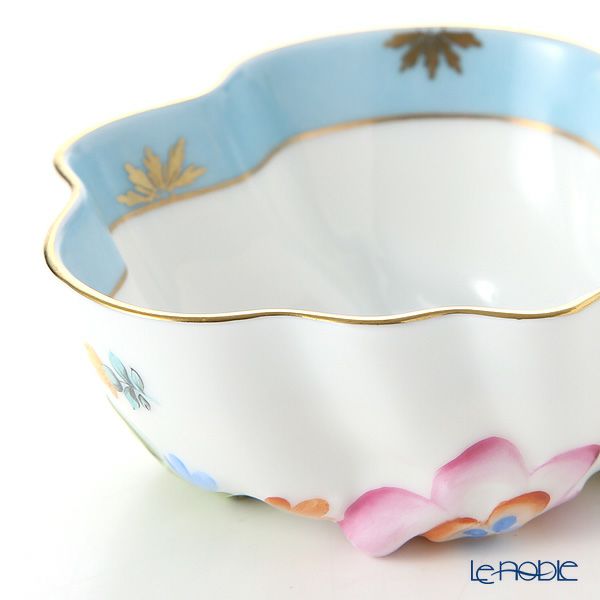 ヘレンド ローズチューリップ ブルー RTFB 02492-0-00 オープンシュガー 10.5cm