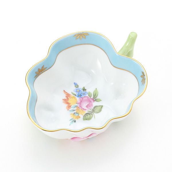 ヘレンド ローズチューリップ ブルー RTFB 02492-0-00 オープンシュガー 10.5cm