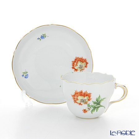 マイセン（Meissen） ベーシックフラワー（一つ花） 030110／00582／08 コーヒーカップ＆ソーサー 200ml Motiv No.8 ケシ