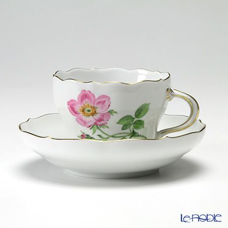 マイセン（Meissen） ベーシックフラワー（一つ花） 030110／00582／13 コーヒーカップ＆ソーサー 200ml Motiv No.13 野バラ