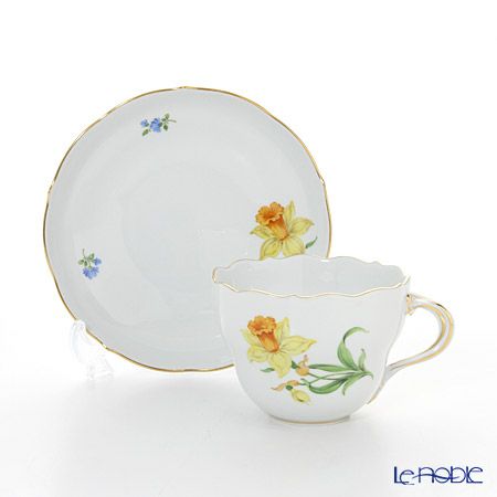 マイセン（Meissen） ベーシックフラワー（一つ花） 030110／00582／26 コーヒーカップ＆ソーサー 200ml Motiv No.26 スイセン