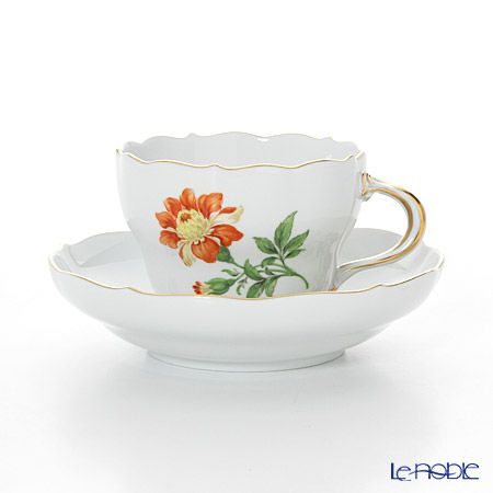 マイセン（Meissen） ベーシックフラワー（一つ花） 030110／00582／30 コーヒーカップ＆ソーサー 200ml Motiv No.30 マリーゴールド