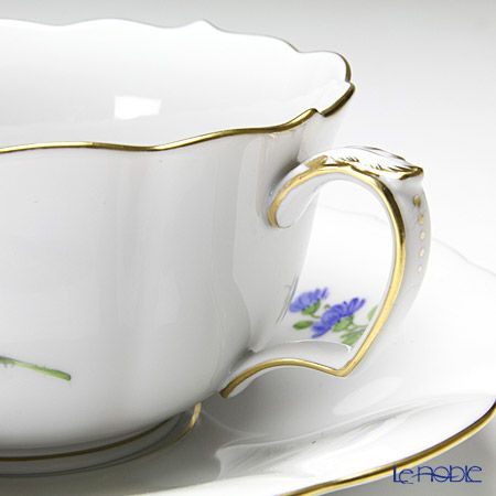 マイセン（Meissen） ベーシックフラワー（一つ花） 030110／00633／13 ティーカップ＆ソーサー 150ml Motiv No.13 野バラ