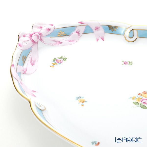 ヘレンド ローズチューリップ ブルー RTFB 20400-0-00 パーティートレイ 38cm