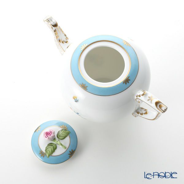 ヘレンド ローズチューリップ ブルー RTFB 20606-0-09 ティーポット（ローズ） 800ml