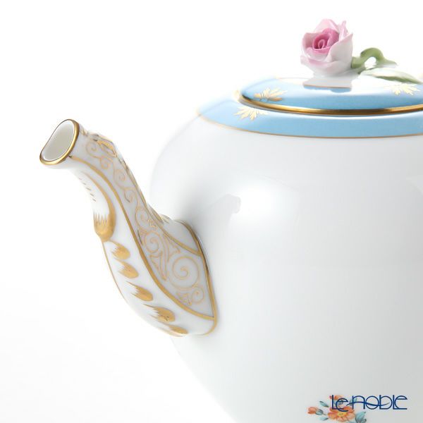 ヘレンド ローズチューリップ ブルー RTFB 20606-0-09 ティーポット（ローズ） 800ml