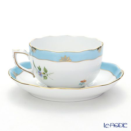 ヘレンド ローズチューリップ ブルー RTFB 20724-0-00 ティーカップ＆ソーサー 200ml