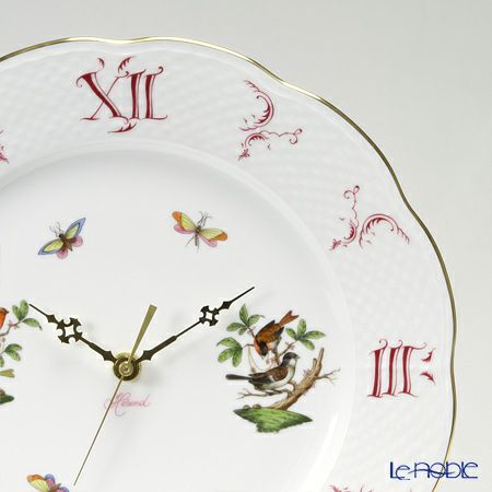 ヘレンド ロスチャイルドバード 00527-0-47 ウォールクロック 28.5cm