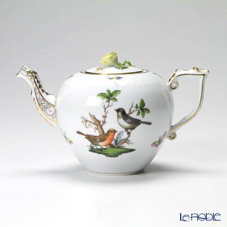 ヘレンド ロスチャイルドバード 00606-0-09／604 ティーポット ローズ 800ml