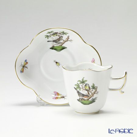 ヘレンド ロスチャイルドバード 04198-0-00 コーヒーカップ＆ソーサー（楕円） 100ml