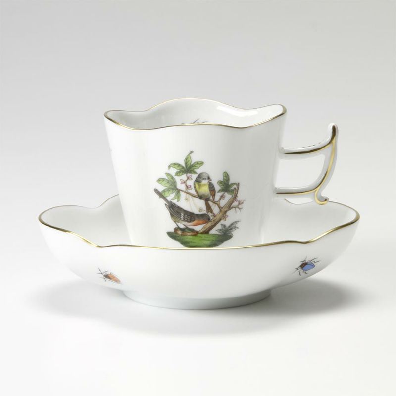 ヘレンド ロスチャイルドバード 04198-0-00 コーヒーカップ＆ソーサー（楕円） 100ml