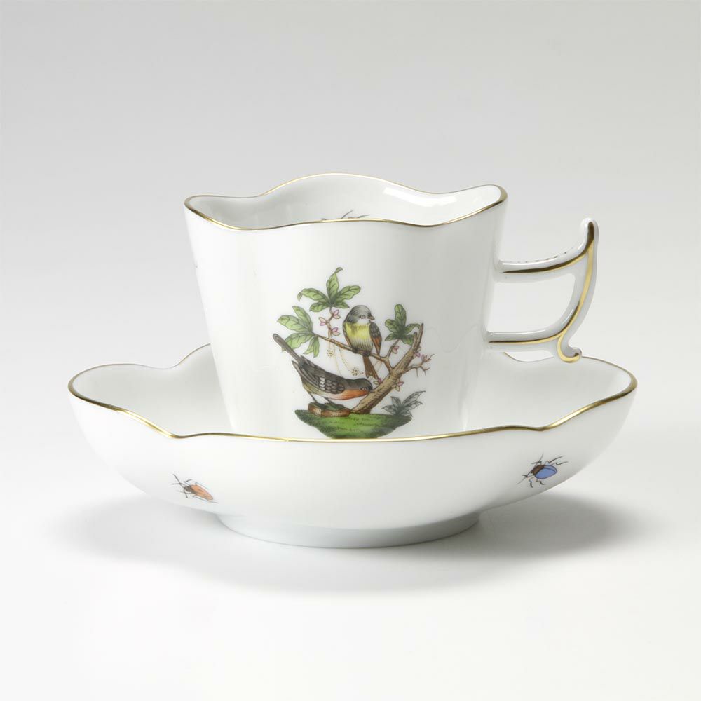 ヘレンド ロスチャイルドバード 04198-0-00 コーヒーカップ＆ソーサー（楕円） 100ml