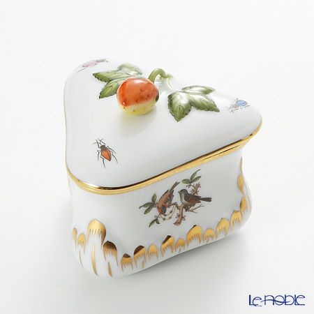 ヘレンド ロスチャイルドバード 06079-0-11 ボンボン入れ トライアングルストロベリー