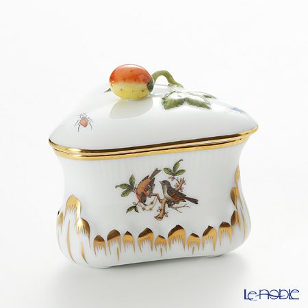 ヘレンド ロスチャイルドバード 06079-0-11 ボンボン入れ トライアングルストロベリー