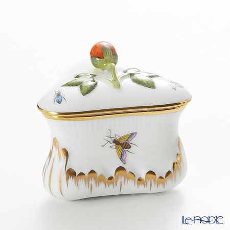 ヘレンド ロスチャイルドバード 06079-0-11 ボンボン入れ トライアングルストロベリー