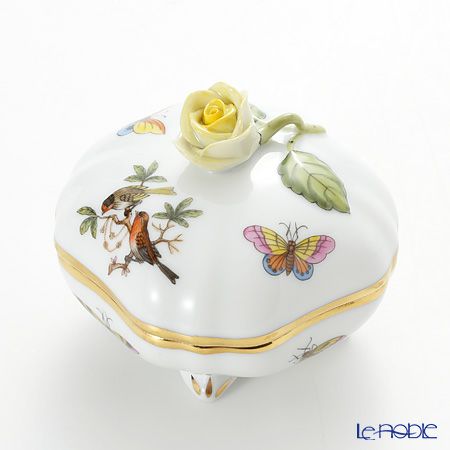 ヘレンド ロスチャイルドバード 06179-0-09 スクエアボックス（ローズ）